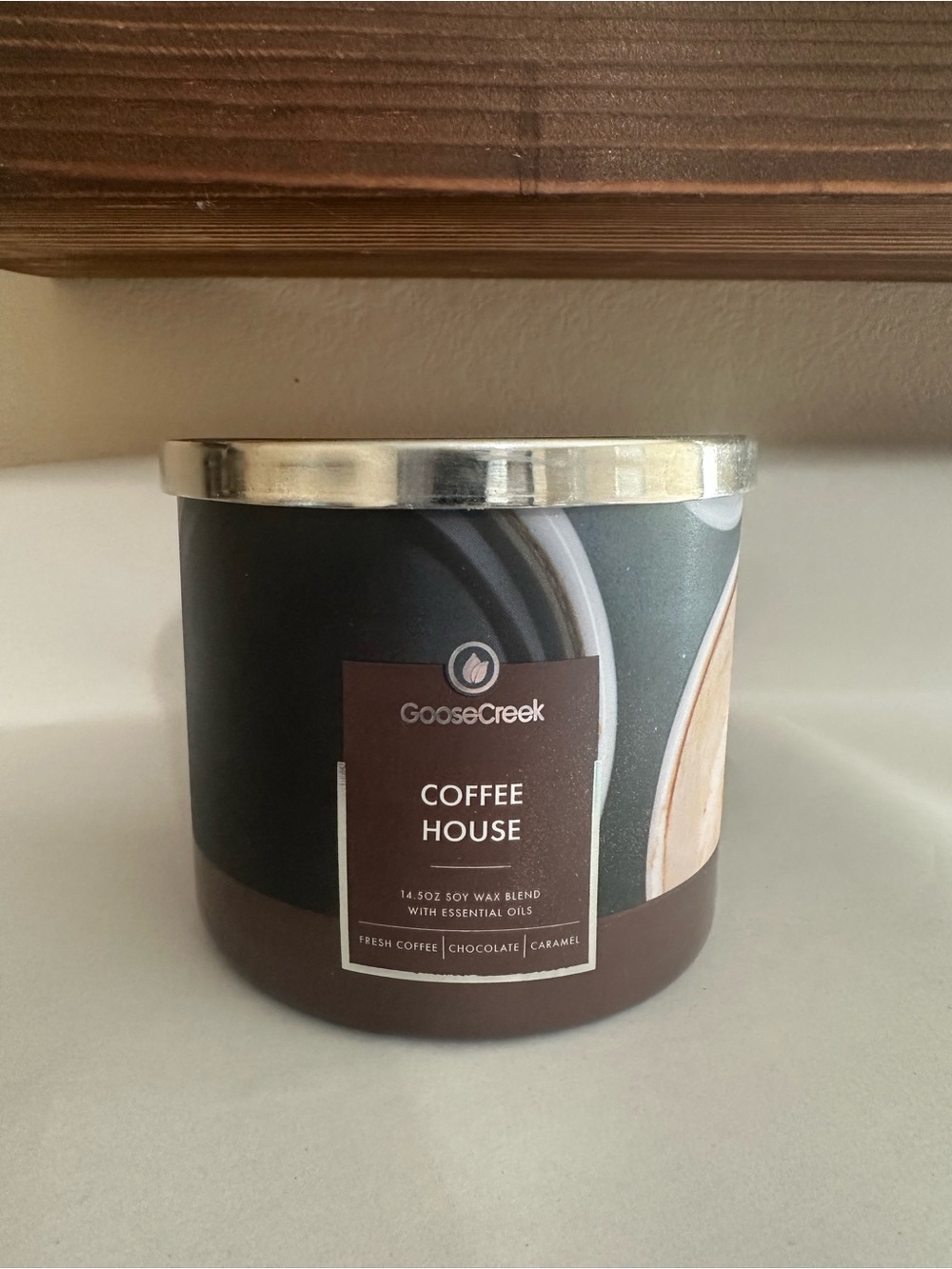 Goose Creek Coffee House Scented 3 wick Candle - Brown